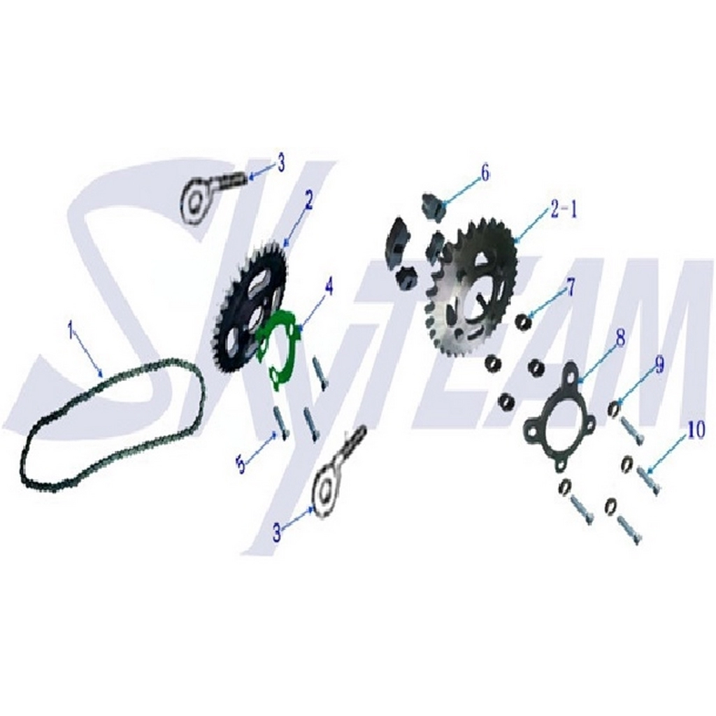SKYTEAM BUBBLY ARKA DISLI SABITLEME PLAKASI #ST125BB F1604